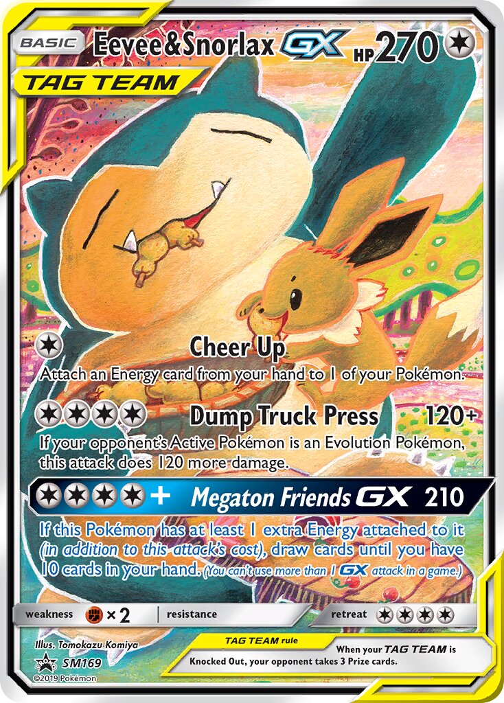 Eevee & Snorlax-GX SM169 — Sun & Moon Promos (English Pokémon TCG card)