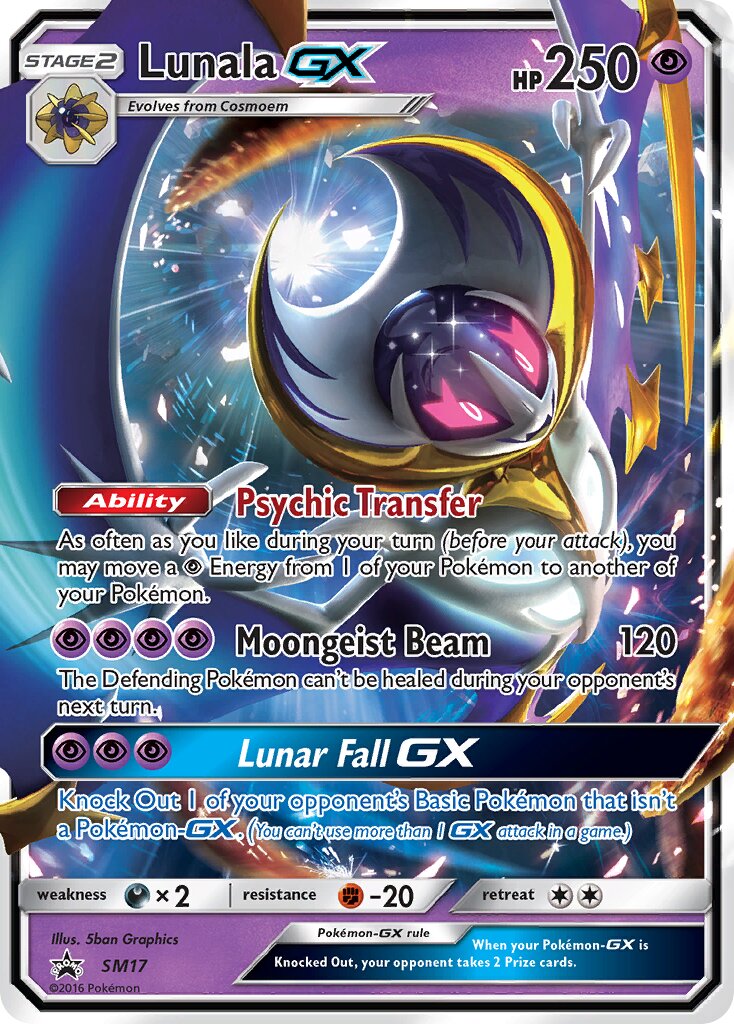 Lunala-GX SM17 — Sun & Moon Promos (English Pokémon TCG card)