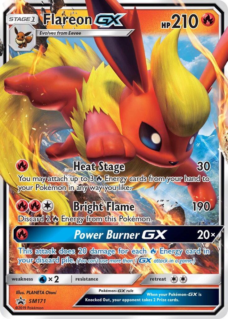 Flareon-GX SM171 — Sun & Moon Promos (English Pokémon TCG card)