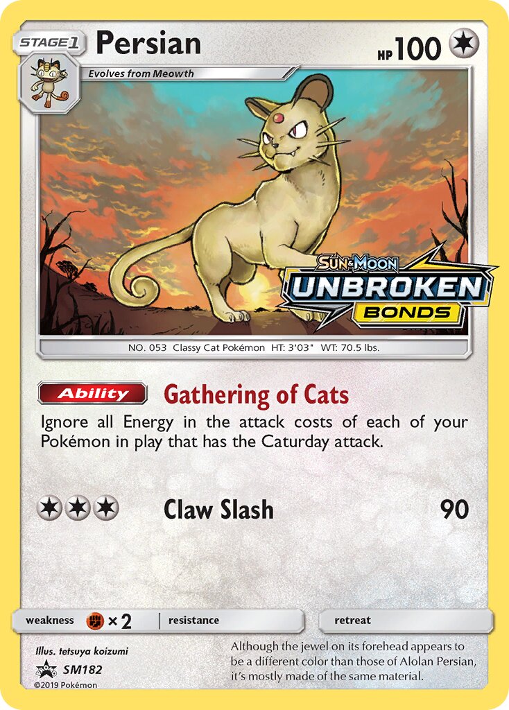 Persian SM182 — Sun & Moon Promos (English Pokémon TCG card)