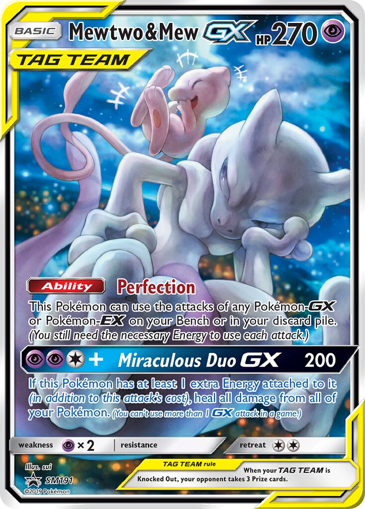 Mewtwo & Mew-GX SM191 — Sun & Moon Promos (English Pokémon TCG card)