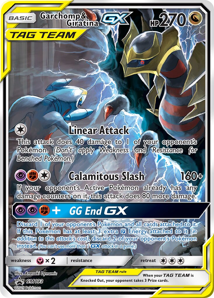 Garchomp & Giratina-GX SM193 — Sun & Moon Promos (English Pokémon TCG card)
