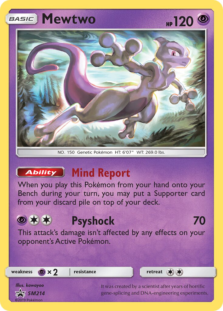 Mewtwo SM214 — Sun & Moon Promos (English Pokémon TCG card)