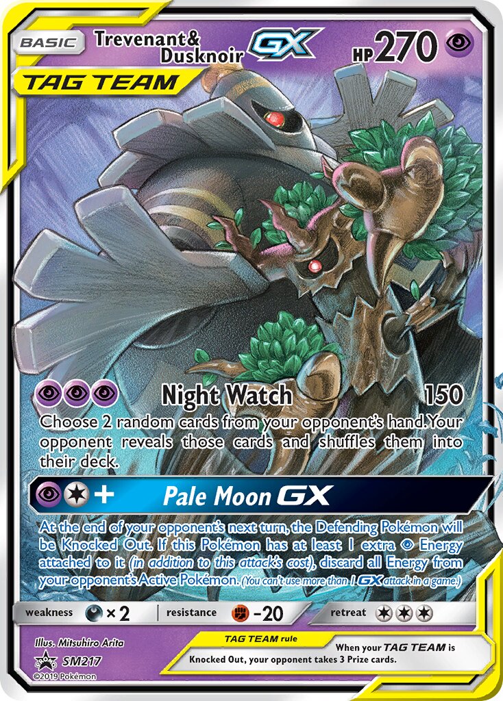 Trevenant & Dusknoir-GX SM217 — Sun & Moon Promos (English Pokémon TCG card)