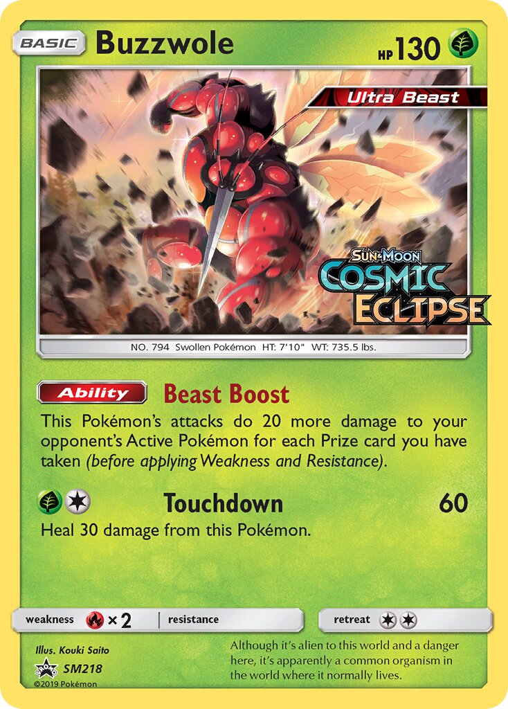 Buzzwole SM218 — Sun & Moon Promos (English Pokémon TCG card)