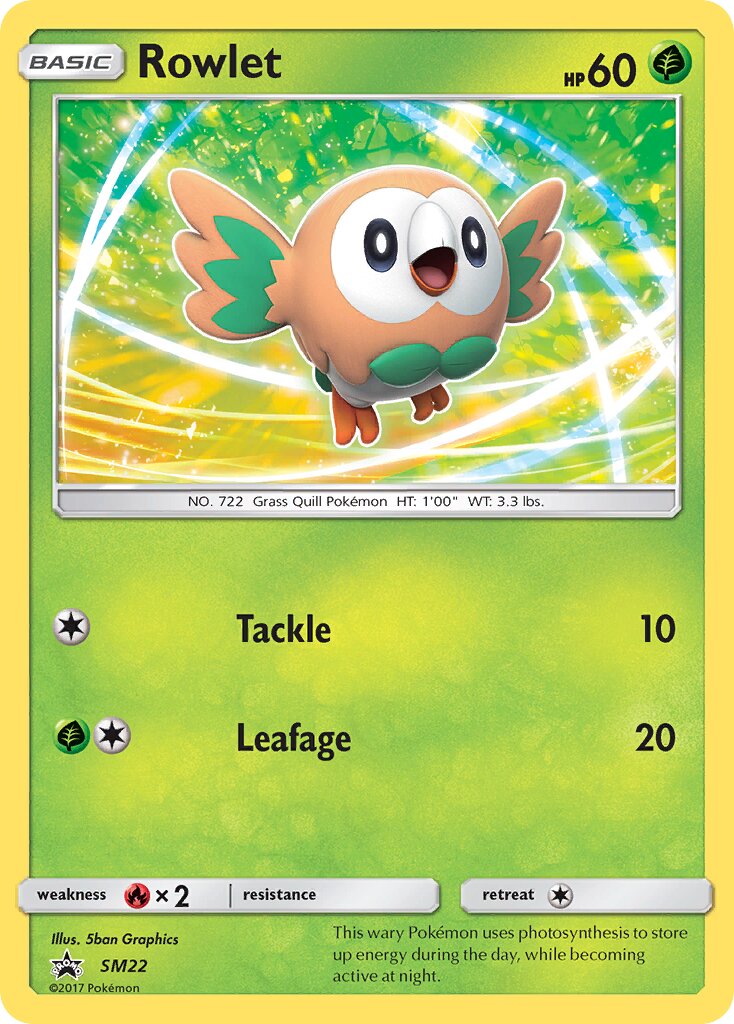 Rowlet SM22 — Sun & Moon Promos (English Pokémon TCG card)