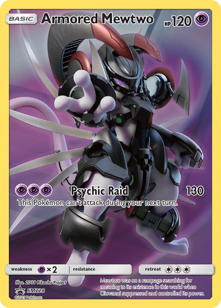 Armored Mewtwo SM228 — Sun & Moon Promos (English Pokémon TCG card)