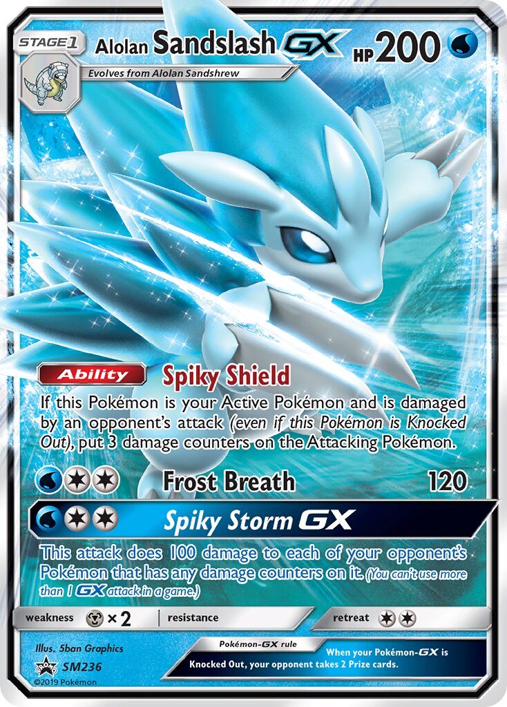 Alolan Sandslash-GX SM236 — Sun & Moon Promos (English Pokémon TCG card)