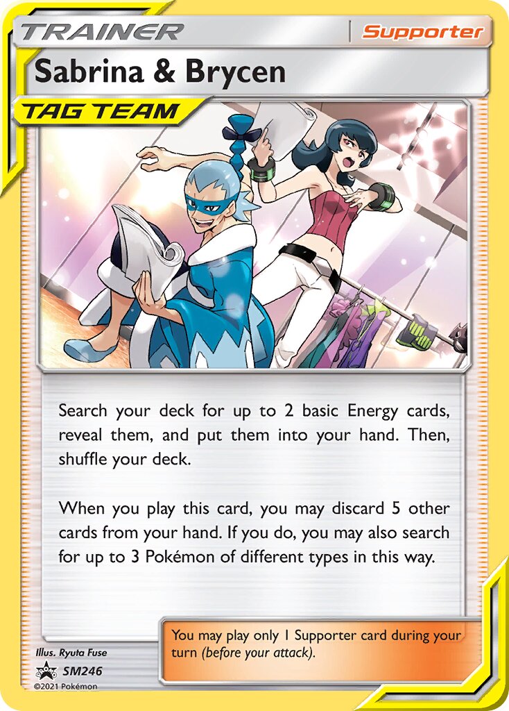 Sabrina & Brycen SM246 — Sun & Moon Promos (English Pokémon TCG card)