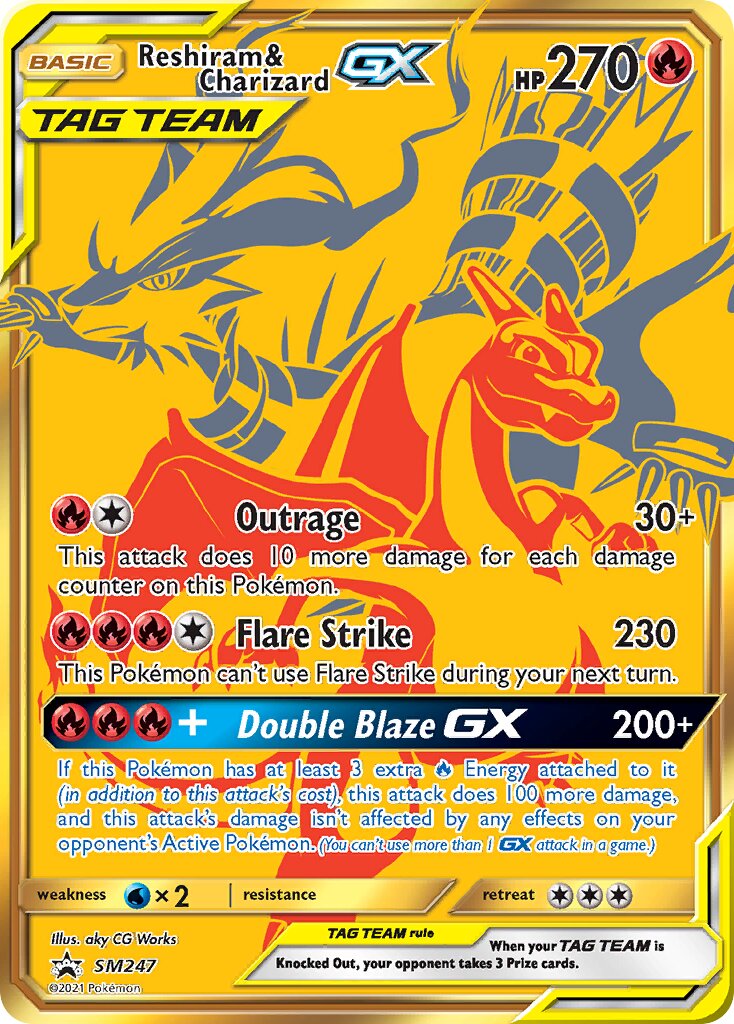 Reshiram & Charizard-GX SM247 — Sun & Moon Promos (English Pokémon TCG card)