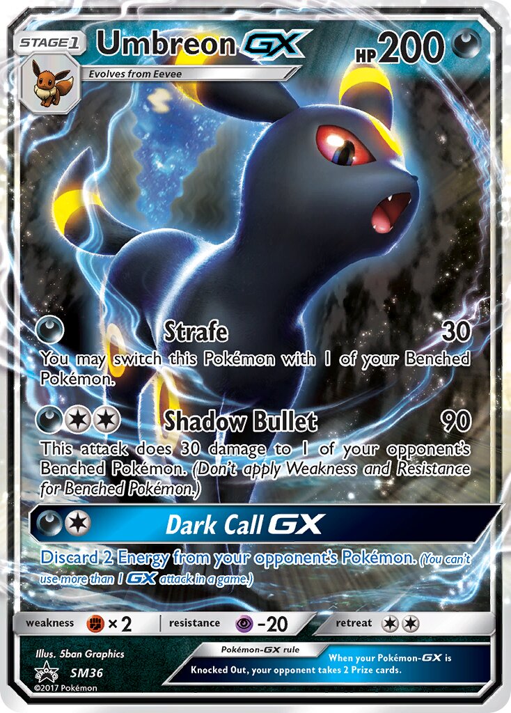 Umbreon-GX SM36 — Sun & Moon Promos (English Pokémon TCG card)