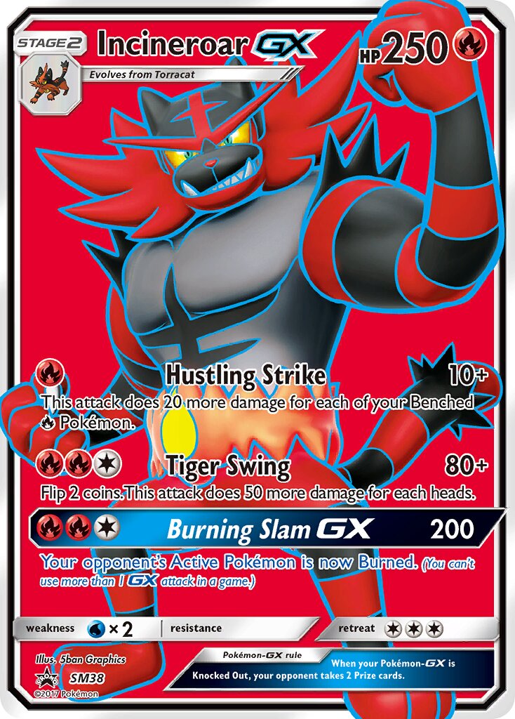 Incineroar-GX SM38 — Sun & Moon Promos (English Pokémon TCG card)