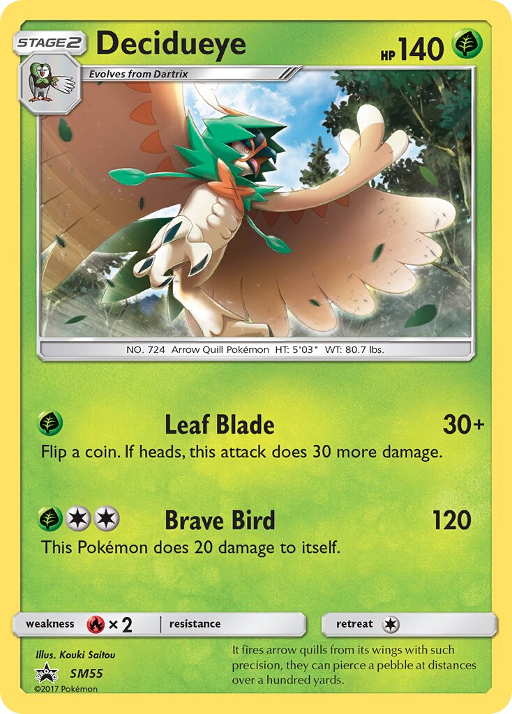 Decidueye SM55 — Sun & Moon Promos (English Pokémon TCG card)