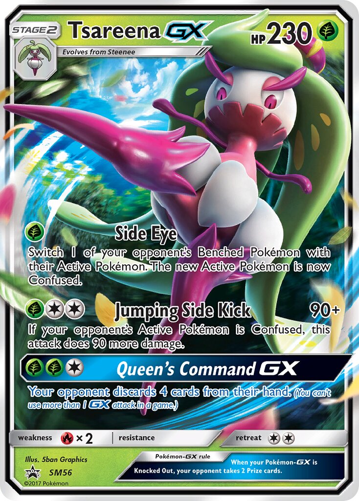 Tsareena-GX SM56 — Sun & Moon Promos (English Pokémon TCG card)