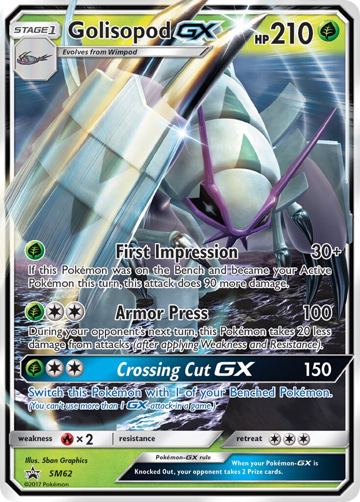 Golisopod-GX SM62 — Sun & Moon Promos (English Pokémon TCG card)