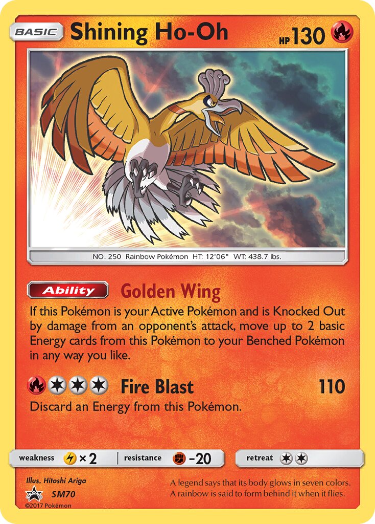 Shining Ho-Oh SM70 — Sun & Moon Promos (English Pokémon TCG card)