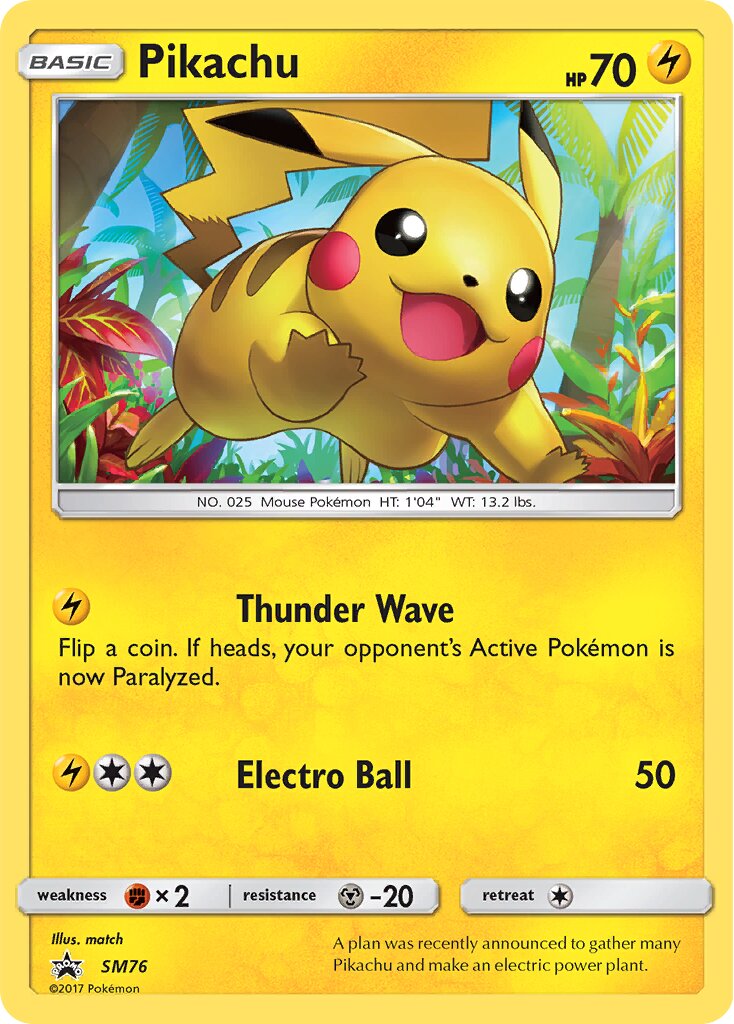 Pikachu SM76 — Sun & Moon Promos (English Pokémon TCG card)