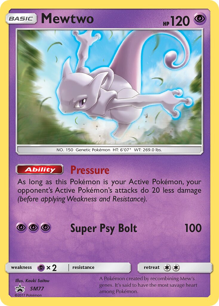 Mewtwo SM77 — Sun & Moon Promos (English Pokémon TCG card)