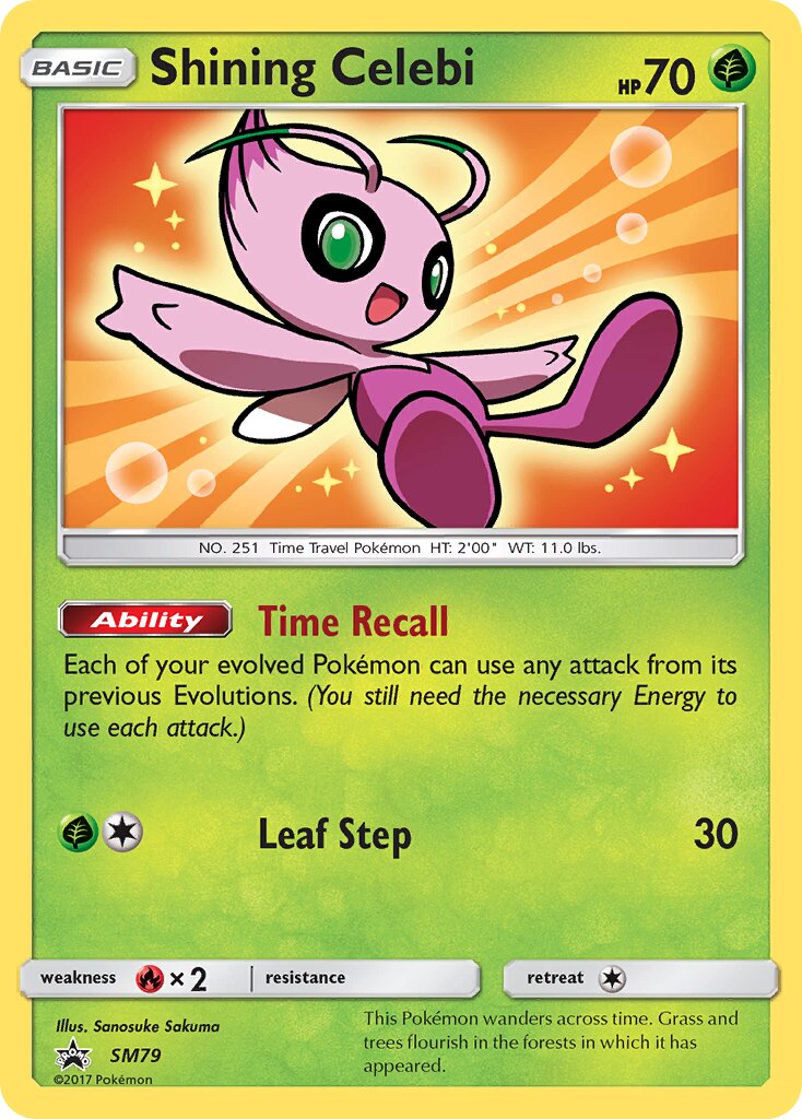 Shining Celebi SM79 — Sun & Moon Promos (English Pokémon TCG card)
