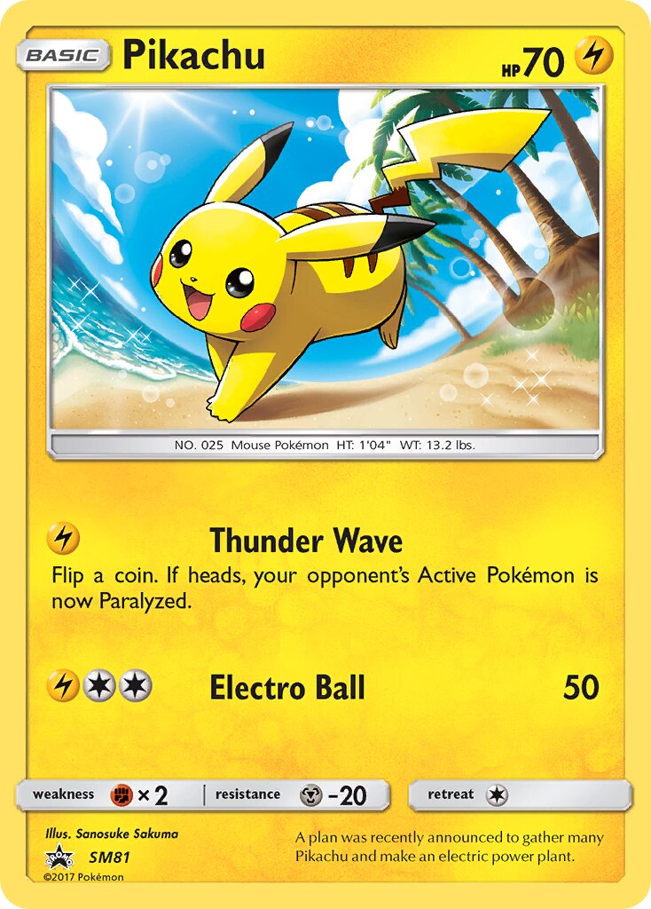 Pikachu SM81 — Sun & Moon Promos (English Pokémon TCG card)