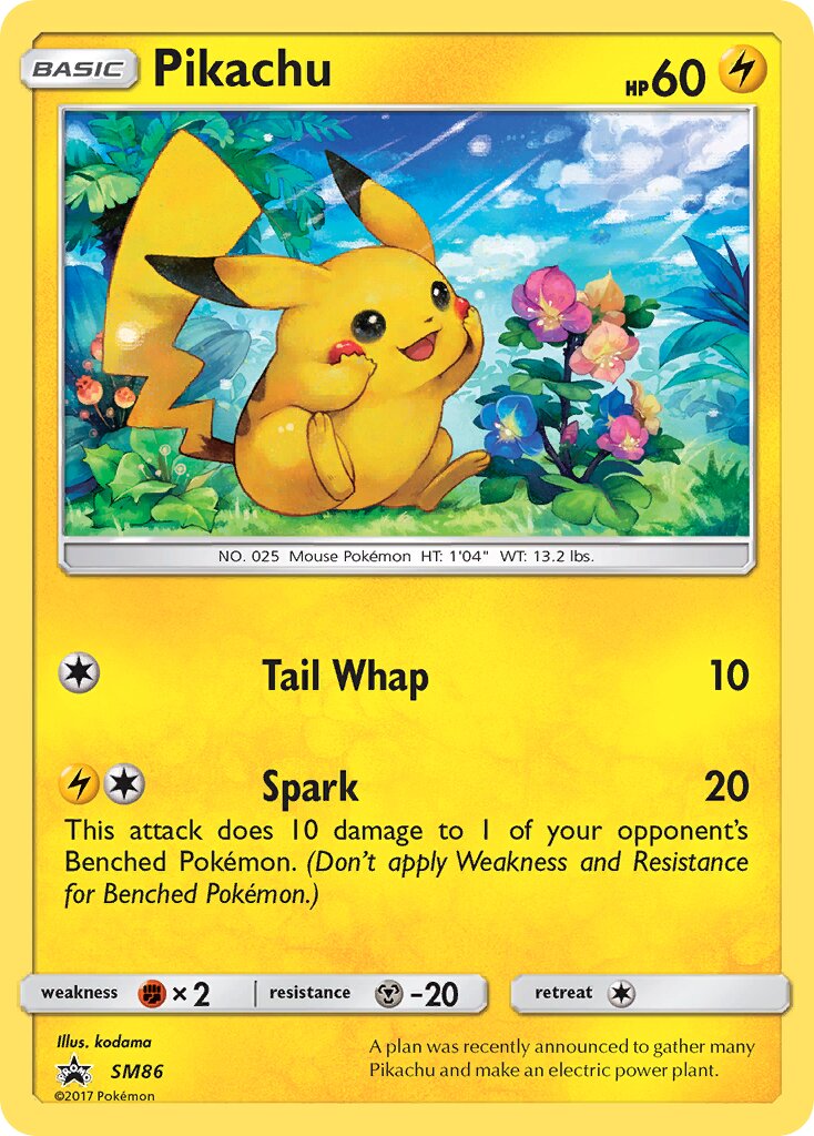 Pikachu SM86 — Sun & Moon Promos (English Pokémon TCG card)