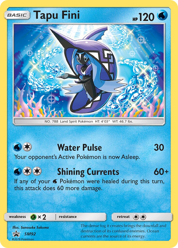 Tapu Fini SM92 — Sun & Moon Promos (English Pokémon TCG card)