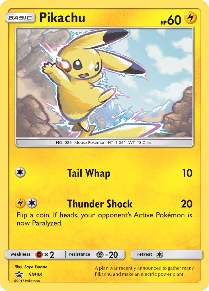 Pikachu SM98 — Sun & Moon Promos (English Pokémon TCG card)