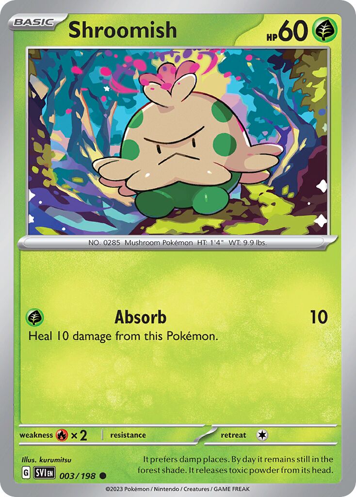 Shroomish 003/198 — Scarlet & Violet (English Pokémon TCG card)