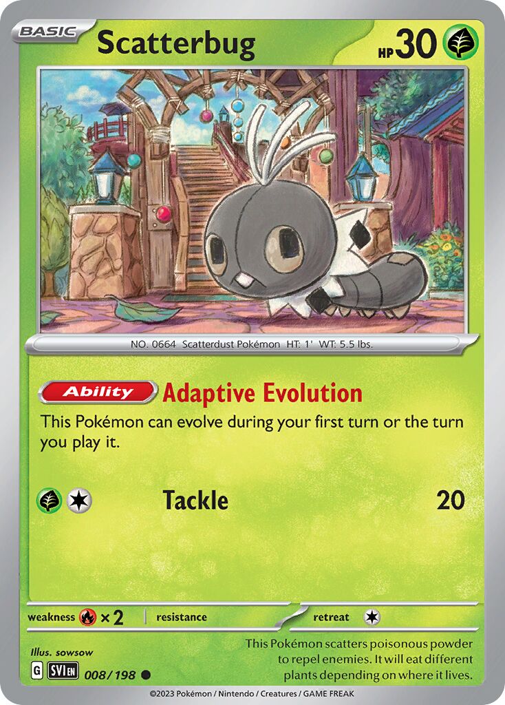 Scatterbug 008/198 — Scarlet & Violet (English Pokémon TCG card)