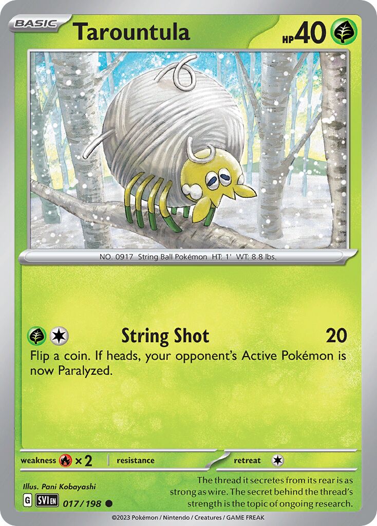 Tarountula 017/198 — Scarlet & Violet (English Pokémon TCG card)