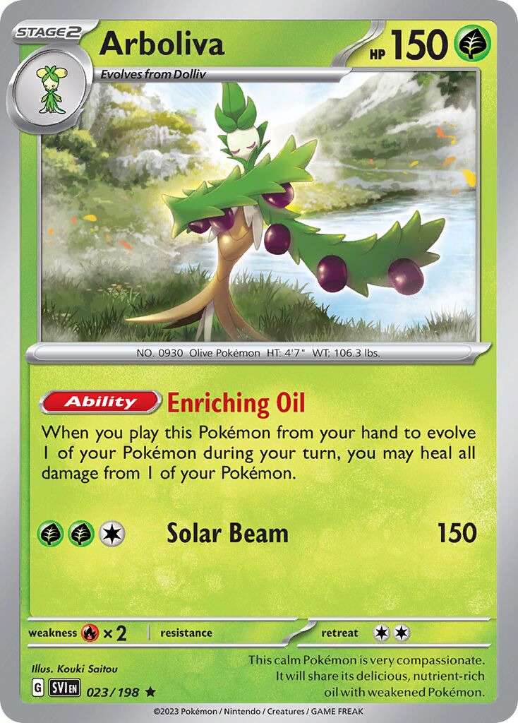 Arboliva 023/198 — Scarlet & Violet (English Pokémon TCG card)