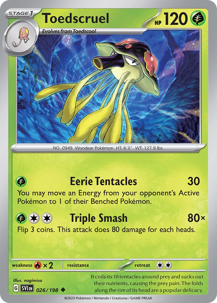Toedscruel 026/198 — Scarlet & Violet (English Pokémon TCG card)