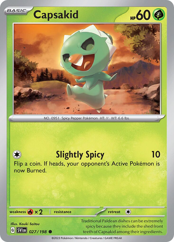Capsakid 027/198 — Scarlet & Violet (English Pokémon TCG card)