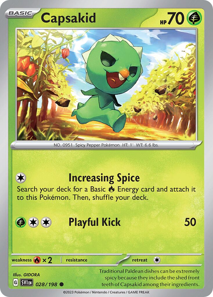 Capsakid 028/198 — Scarlet & Violet (English Pokémon TCG card)
