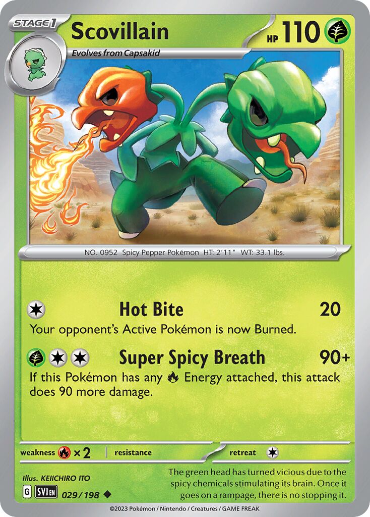 Scovillain 029/198 — Scarlet & Violet (English Pokémon TCG card)