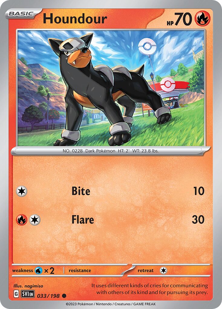 Houndour 033/198 — Scarlet & Violet (English Pokémon TCG card)