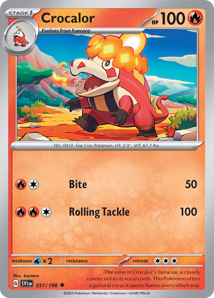 Crocalor 037/198 — Scarlet & Violet (English Pokémon TCG card)