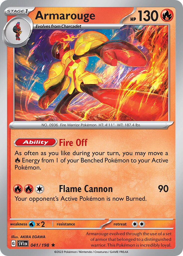 Armarouge 041/198 — Scarlet & Violet (English Pokémon TCG card)