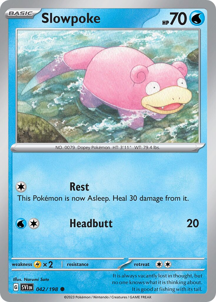 Slowpoke 042/198 — Scarlet & Violet (English Pokémon TCG card)