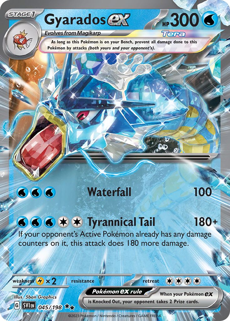 Gyarados ex 045/198 — Scarlet & Violet (English Pokémon TCG card)