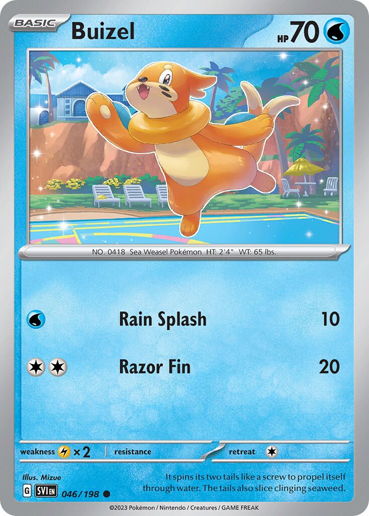 Buizel 046/198 — Scarlet & Violet (English Pokémon TCG card)