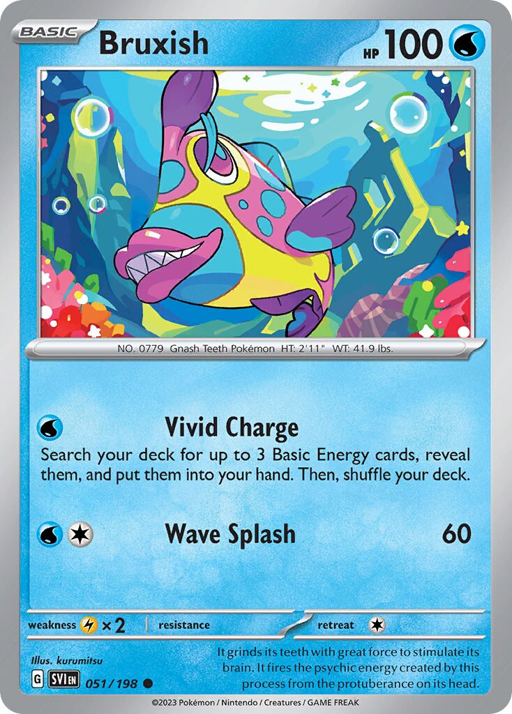 Bruxish 051/198 — Scarlet & Violet (English Pokémon TCG card)