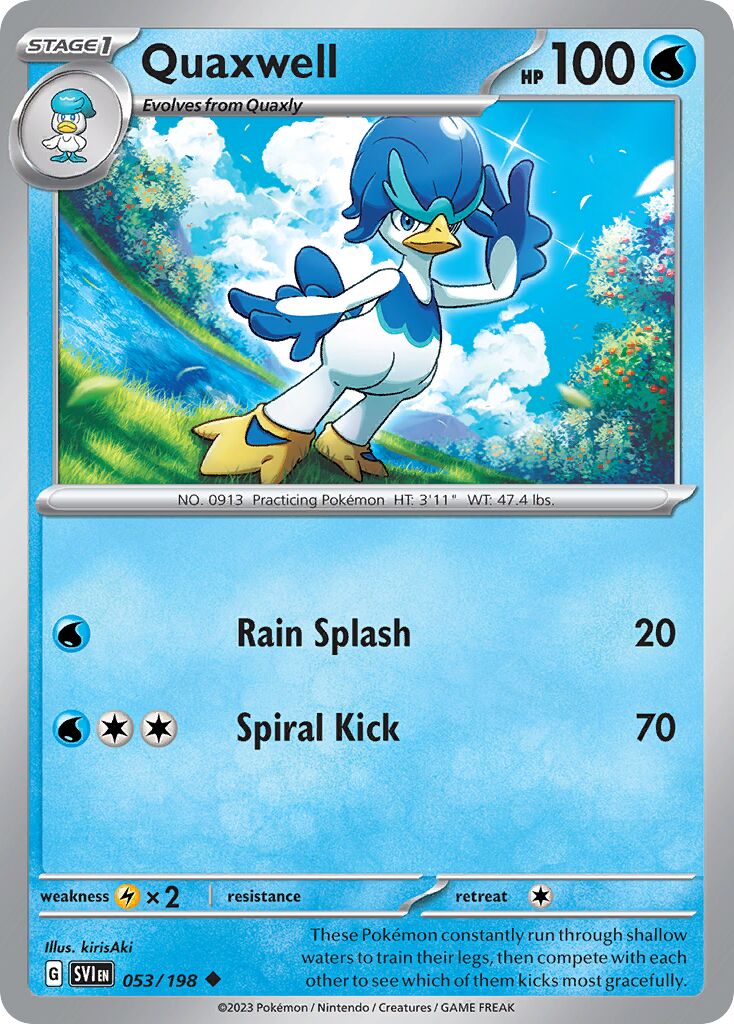 Quaxwell 053/198 — Scarlet & Violet (English Pokémon TCG card)