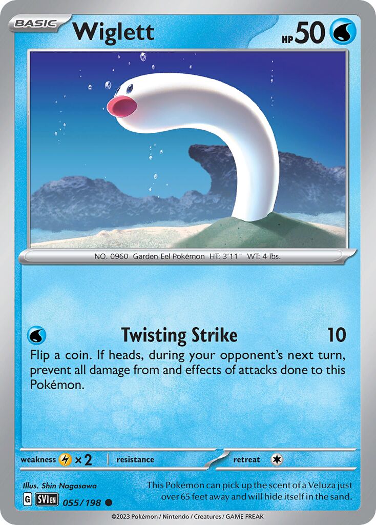 Wiglett 055/198 — Scarlet & Violet (English Pokémon TCG card)