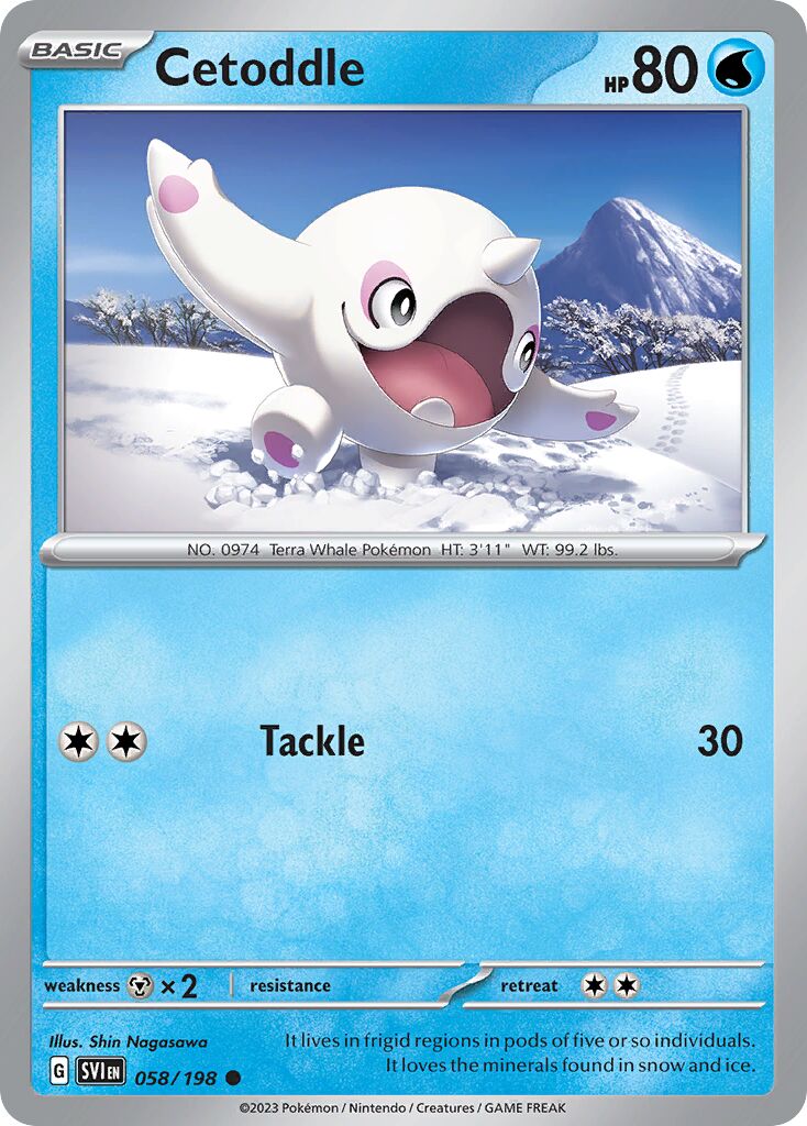 Cetoddle 058/198 — Scarlet & Violet (English Pokémon TCG card)