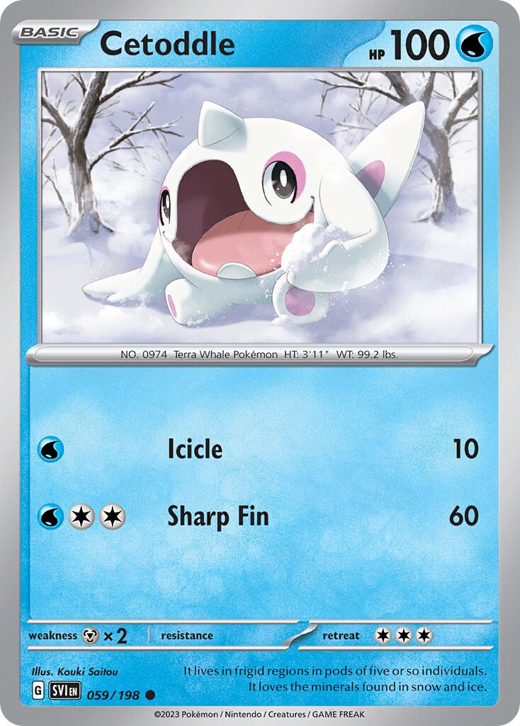 Cetoddle 059/198 — Scarlet & Violet (English Pokémon TCG card)