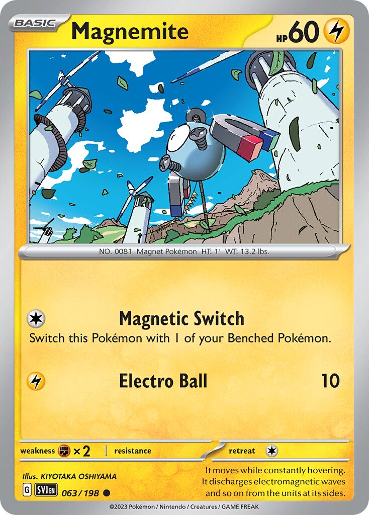 Magnemite 063/198 — Scarlet & Violet (English Pokémon TCG card)