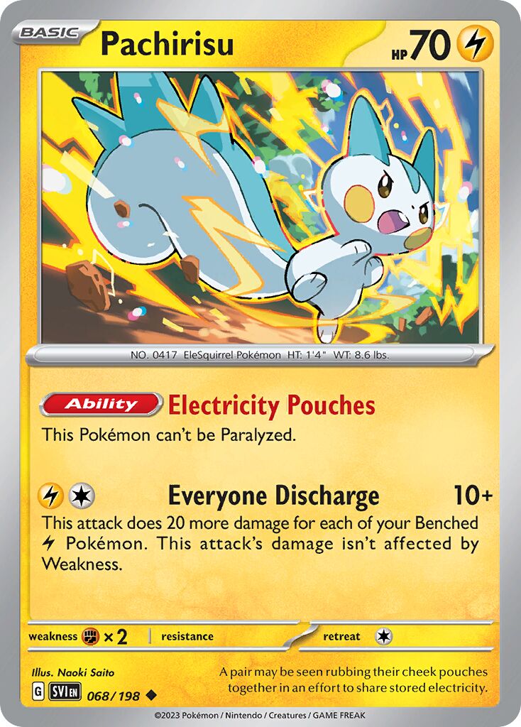 Pachirisu 068/198 — Scarlet & Violet (English Pokémon TCG card)