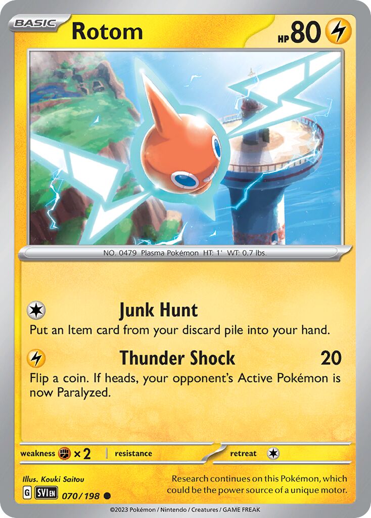 Rotom 070/198 — Scarlet & Violet (English Pokémon TCG card)