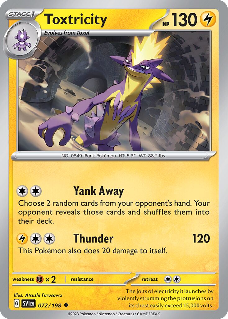 Toxtricity 072/198 — Scarlet & Violet (English Pokémon TCG card)